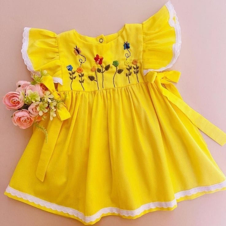 Cute Print Short Sleeve Belted Dress Casual Dresses For Summer Girls