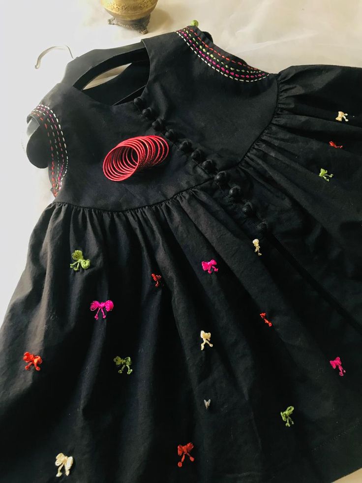 black lawn frock with trouser